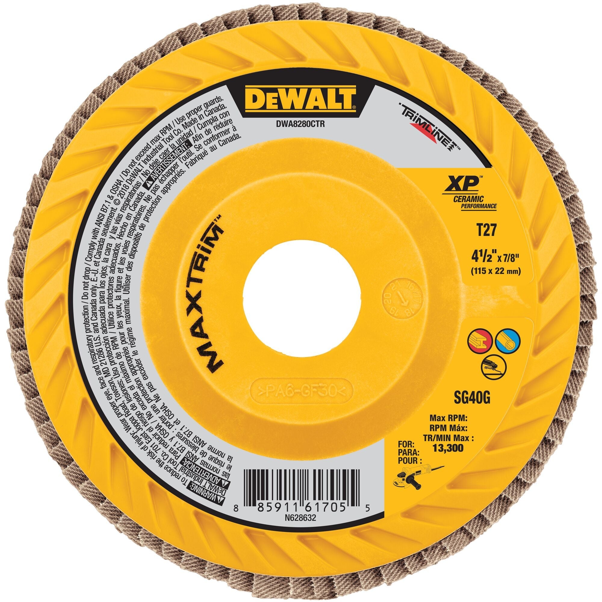 DEWALT Xp Ceramic Maxtrim Trimmable Flap Disc | SBD Affinity